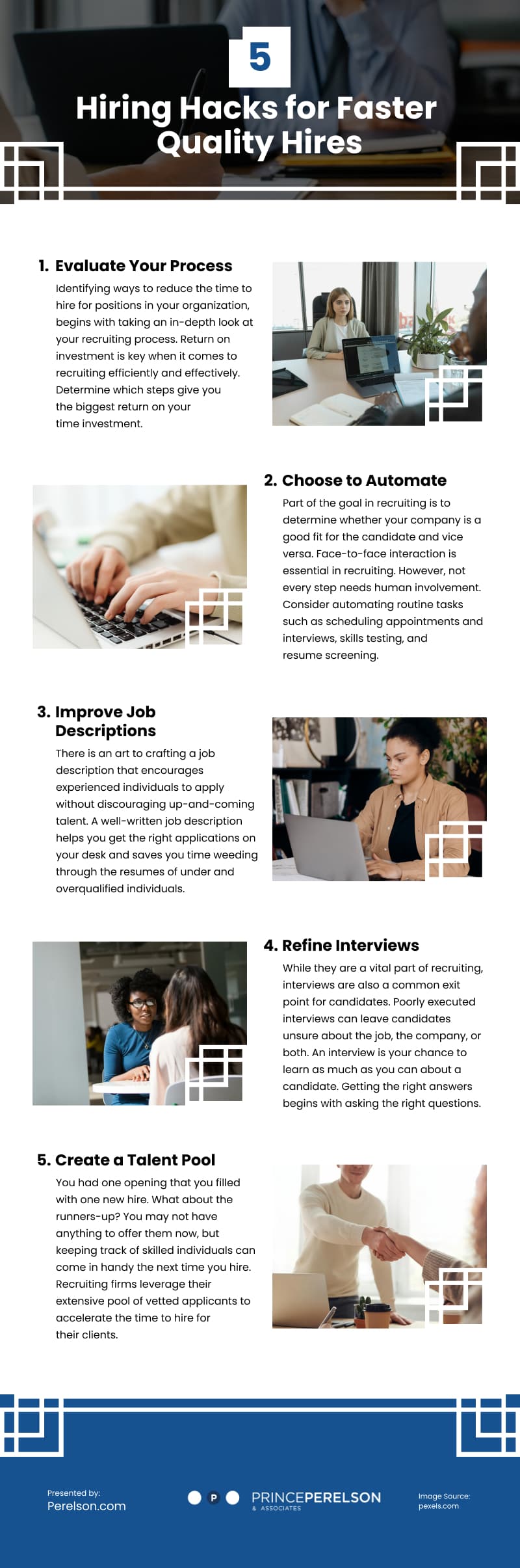 5 Hiring Hacks for Faster Quality Hires Infographic